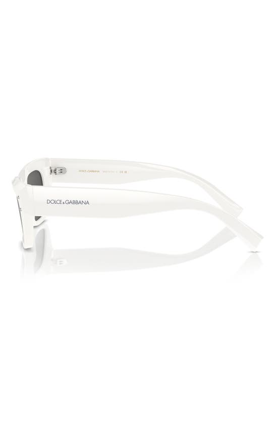 Shop Dolce & Gabbana Dolce&gabbana 52mm Cat Eye Sunglasses In White