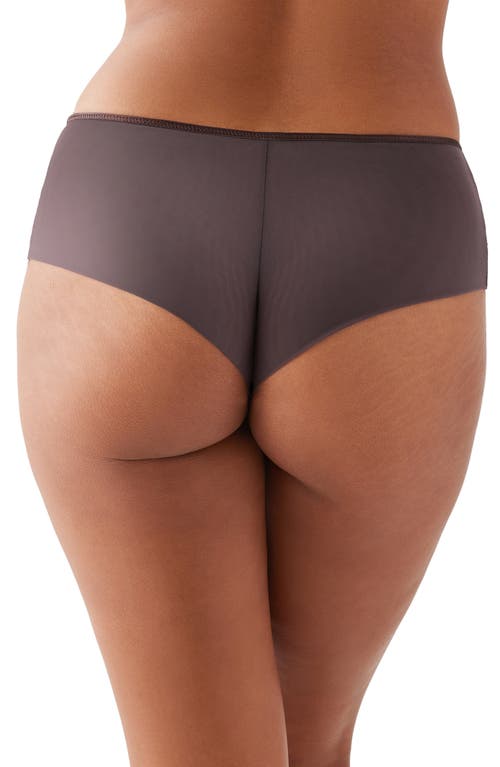 Wacoal Women's After Dark Embroidered Tanga Underwear 845396 In Raisin