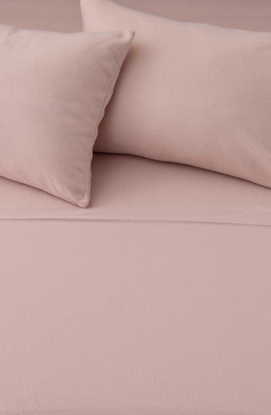 Woven & Weft Super Soft Extra Plush Fleece Sheet Set In Blush Pink