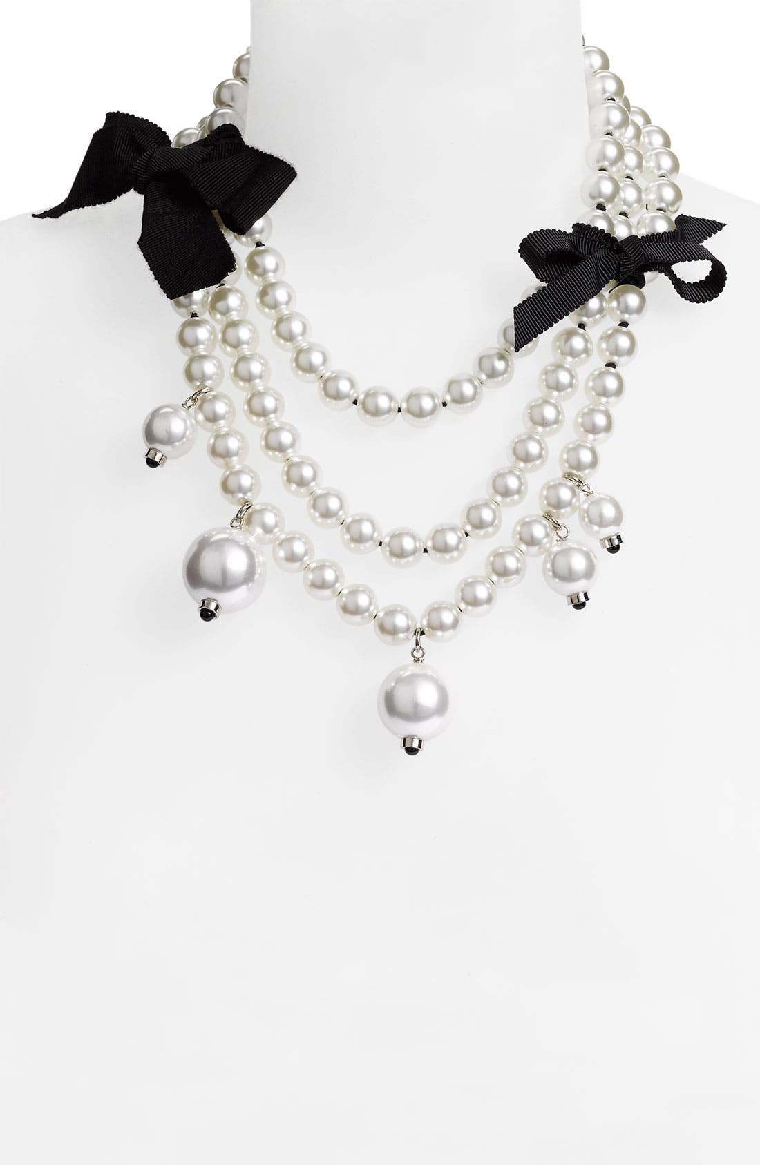St. John Collection Triple Strand Faux Pearl Necklace Nordstrom