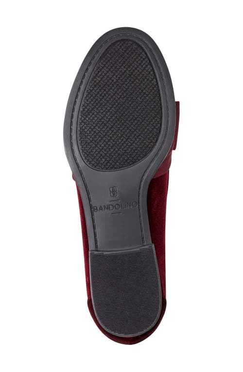 Bandolino Lindio 2 Womens Bow Houndstooth Loafers In Dark Red