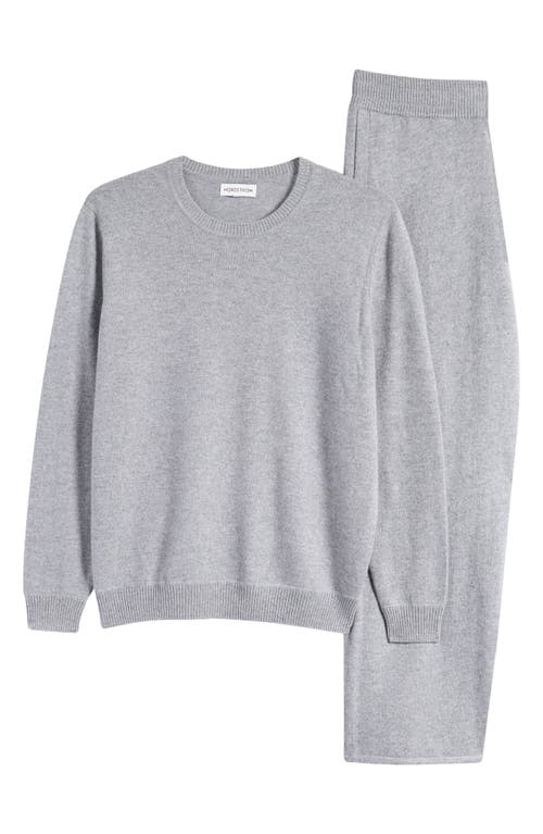 Nordstrom Cashmere Pajamas In Grey Heather