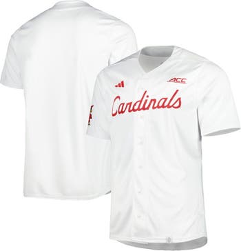 Men's Colosseum White Louisville Cardinals Free Spirited Mesh Button-Up Baseball  Jersey