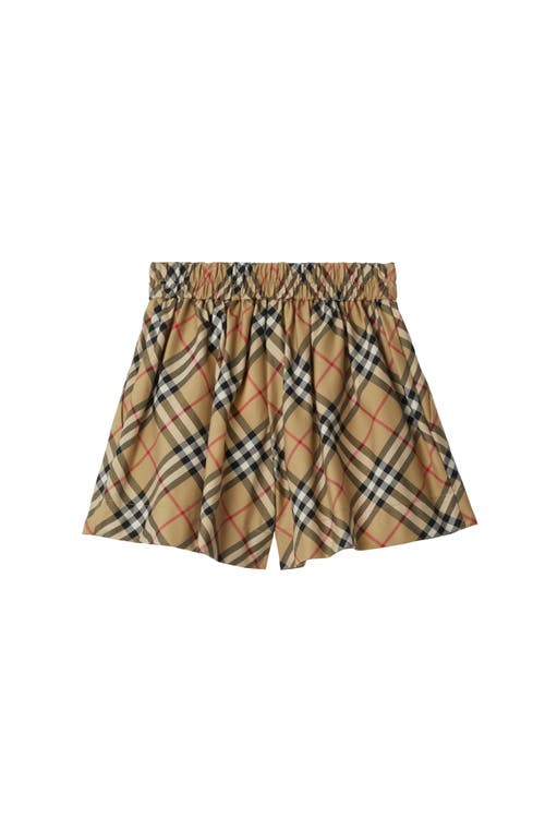 BURBERRY BURBERRY CHECK STRETCH COTTON SHORTS 