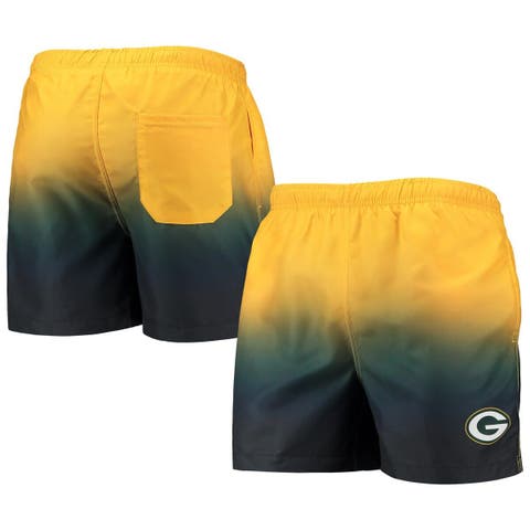 Men's Green Bay Packers FOCO Green/Gold Geo Print Swim Trunks