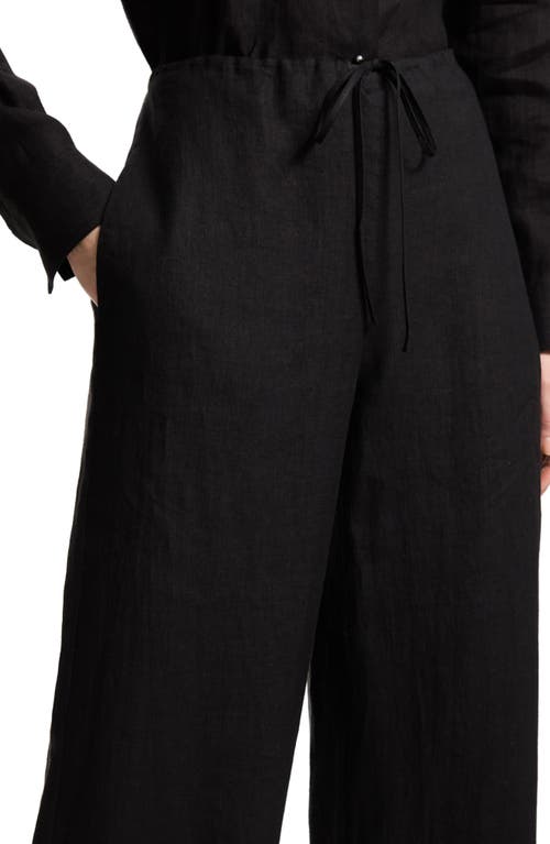 Shop Theory Hemp Drawstring Pants In Black