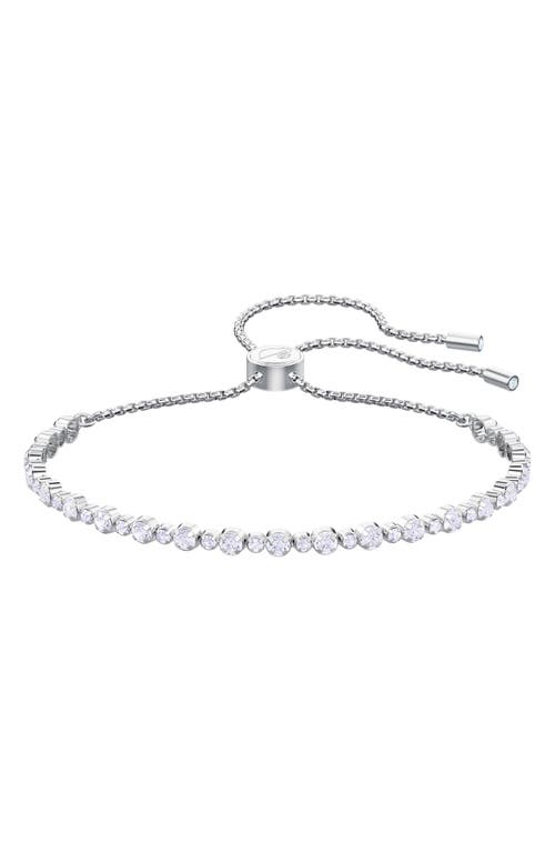 Swarovski Subtle Crystal Slider Bracelet In Silver