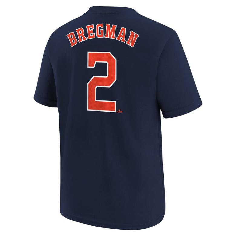 Shop Nike Youth  Alex Bregman Navy Houston Astros Home Player Name & Number T-shirt