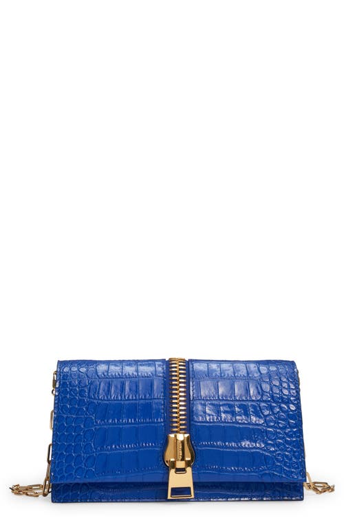 TOM FORD Mini Jennifer Croc Embossed Leather Shoulder Bag in Cobalt at Nordstrom