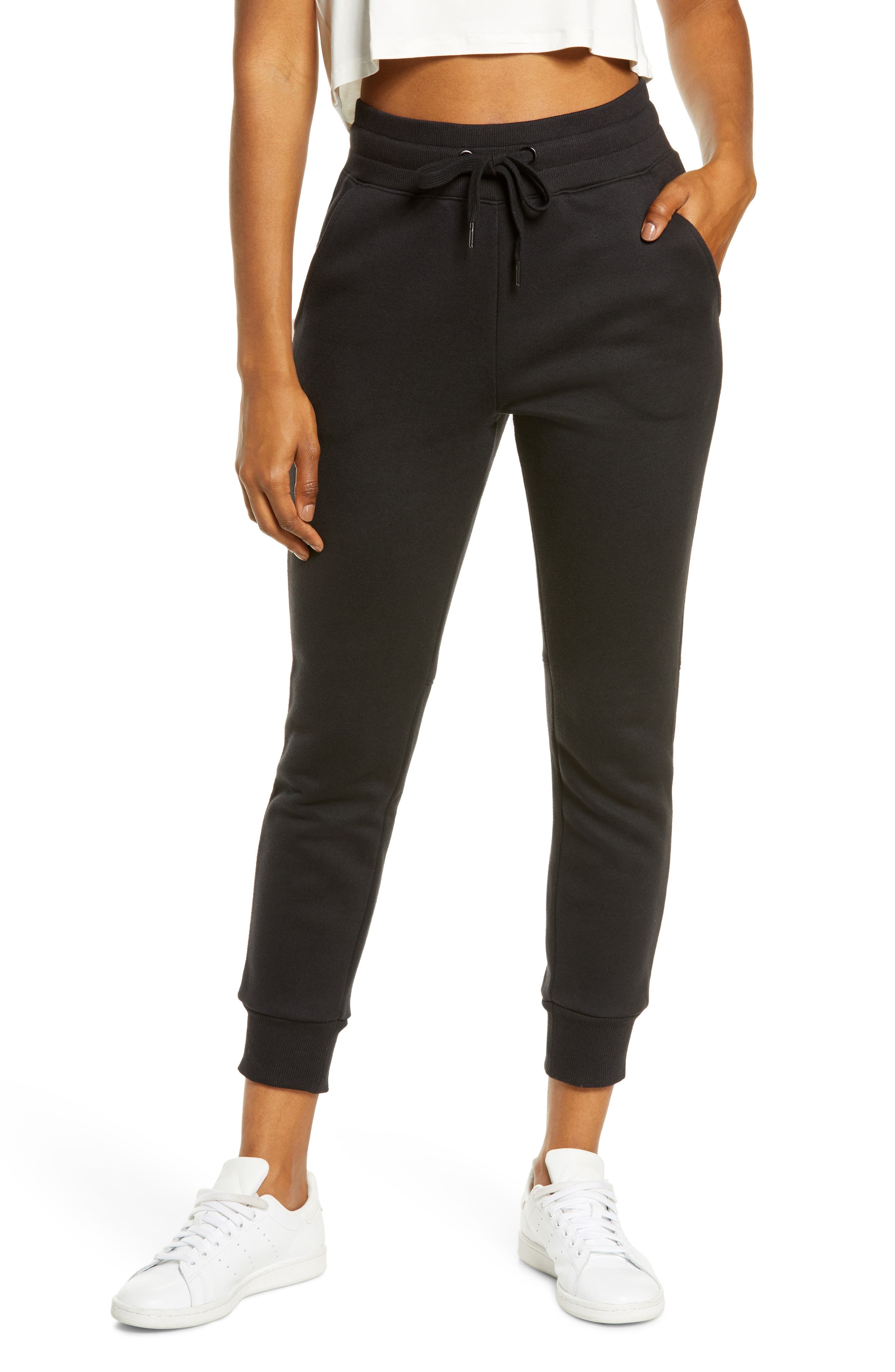 black jogger pants women's