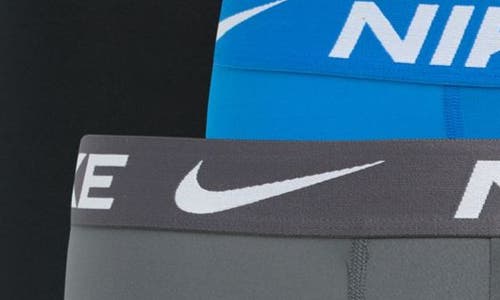 Nike Essential Micro Trunks In Photo Blue/grey/black