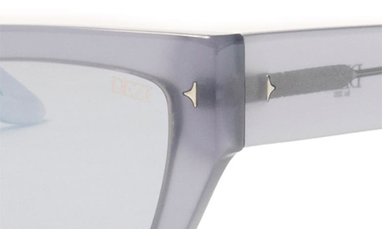 Shop Dezi Switch 55mm Square Sunglasses In Steel / Smoke Flash