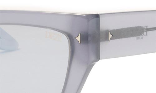 Shop Dezi Switch 55mm Square Sunglasses In Steel/smoke Flash