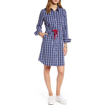 1901 Cinched Waist Long Sleeve Shirtdress