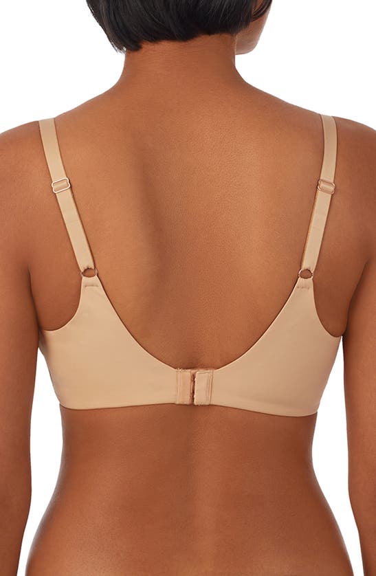 Shop Le Mystere Signature Comfort Wireless T-shirt Bra In Ivory/ Tan Print