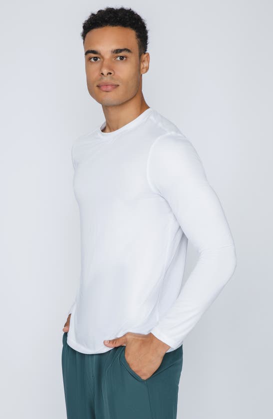 90 Degree By Reflex Cationic Heather Long Sleeve Shirt In White