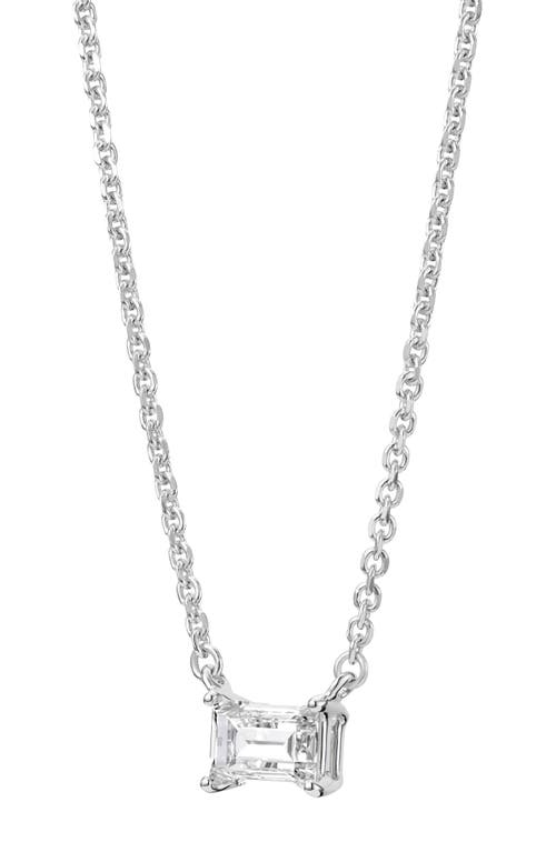 LIGHTBOX LIGHTBOX 0.375-CARAT LAB GROWN DIAMOND BAGUETTE PENDANT NECKLACE 