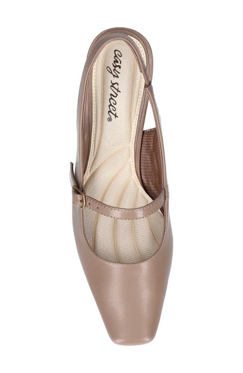Easy Street Cameo Slingback Mary Jane Pump In Taupe