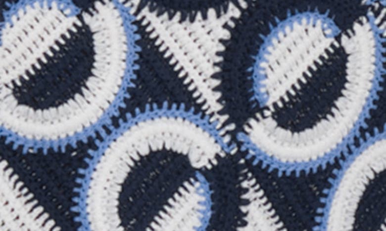 Shop Reiss Frenchi Crochet Camp Shirt In Navy