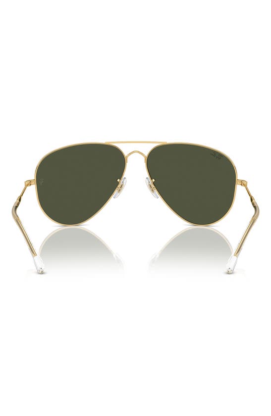Ray Ban Old Aviator 62mm Oversize Sunglasses In Gold Flash