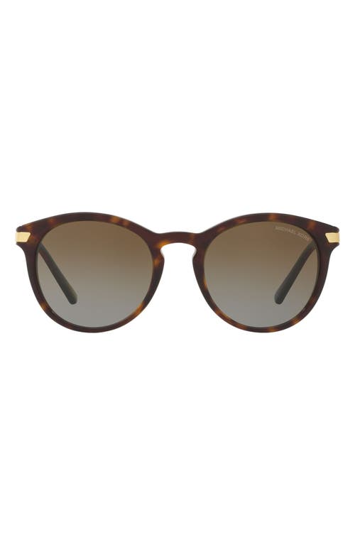 Michael Kors Adrianna Mk2023 Metal And Acetate Butterfly-shape Sunglasses In Tortoise/gold/brown Gradient