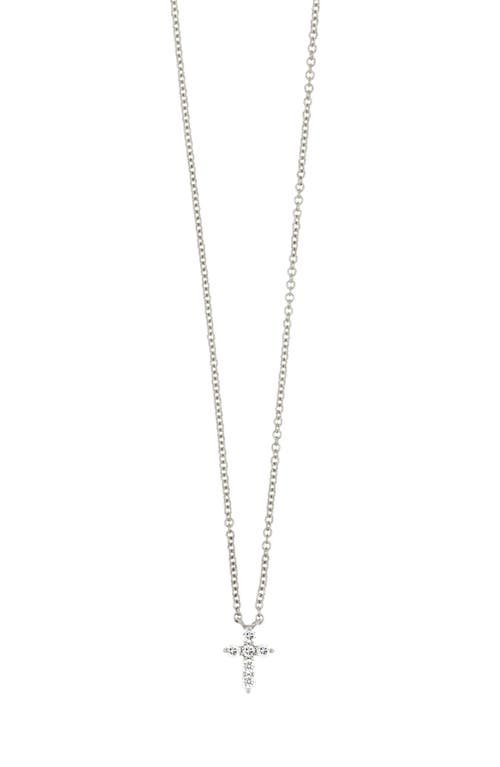 Bony Levy 18K Gold Icons Diamond Cross Pendant Necklace in 18K White Gold at Nordstrom