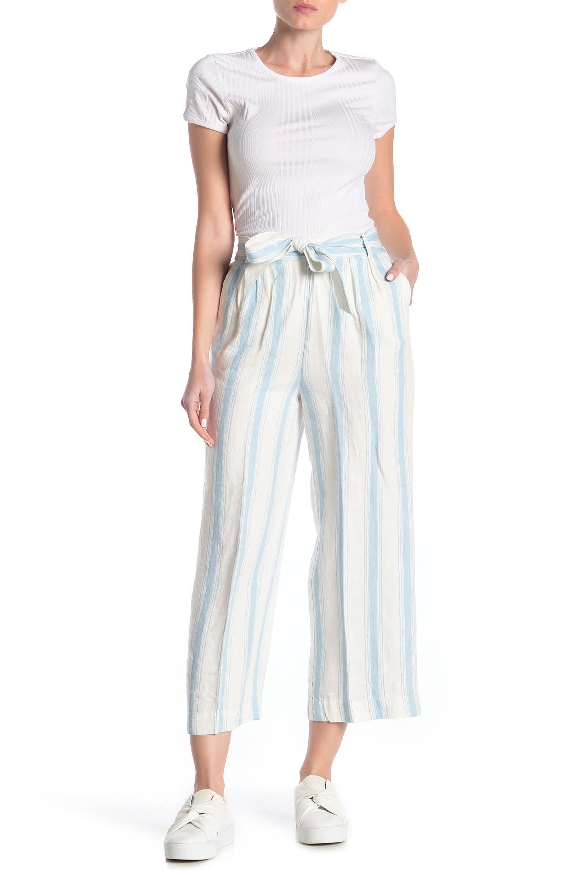 frame striped pants