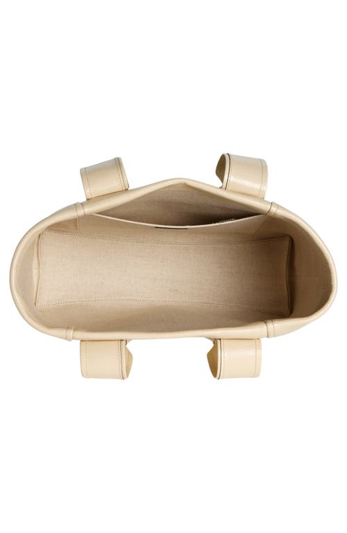 Chloé Logo Embossed Open Top Tote Bag In 24q Sweet Beige