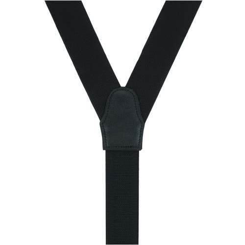 Trafalgar Big & Tall Monte Bello Interlocked Silk Formal Suspenders In Black