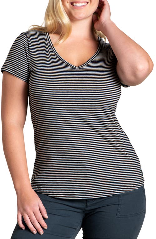 Marley II Organic Cotton Blend T-Shirt in Heather Grey Stripe