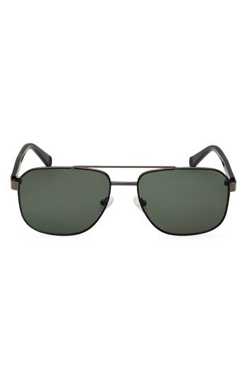 Kenneth Cole 59mm Pilot Sunglasses In Green