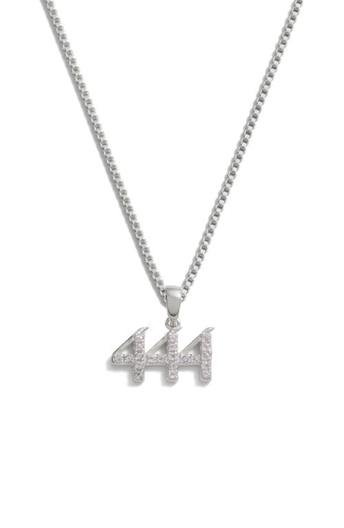 Awe Inspired Pavé Angel Number Necklace In Gray