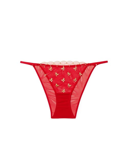 Shop Adore Me Bettie Brazilian Panties In Dark Red