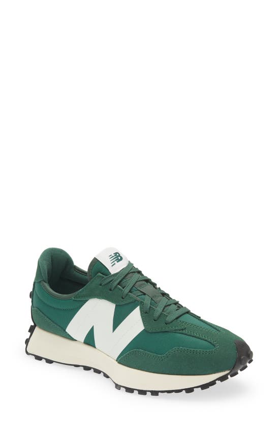 New Balance 327 Sneaker In Team Forest Green/ White