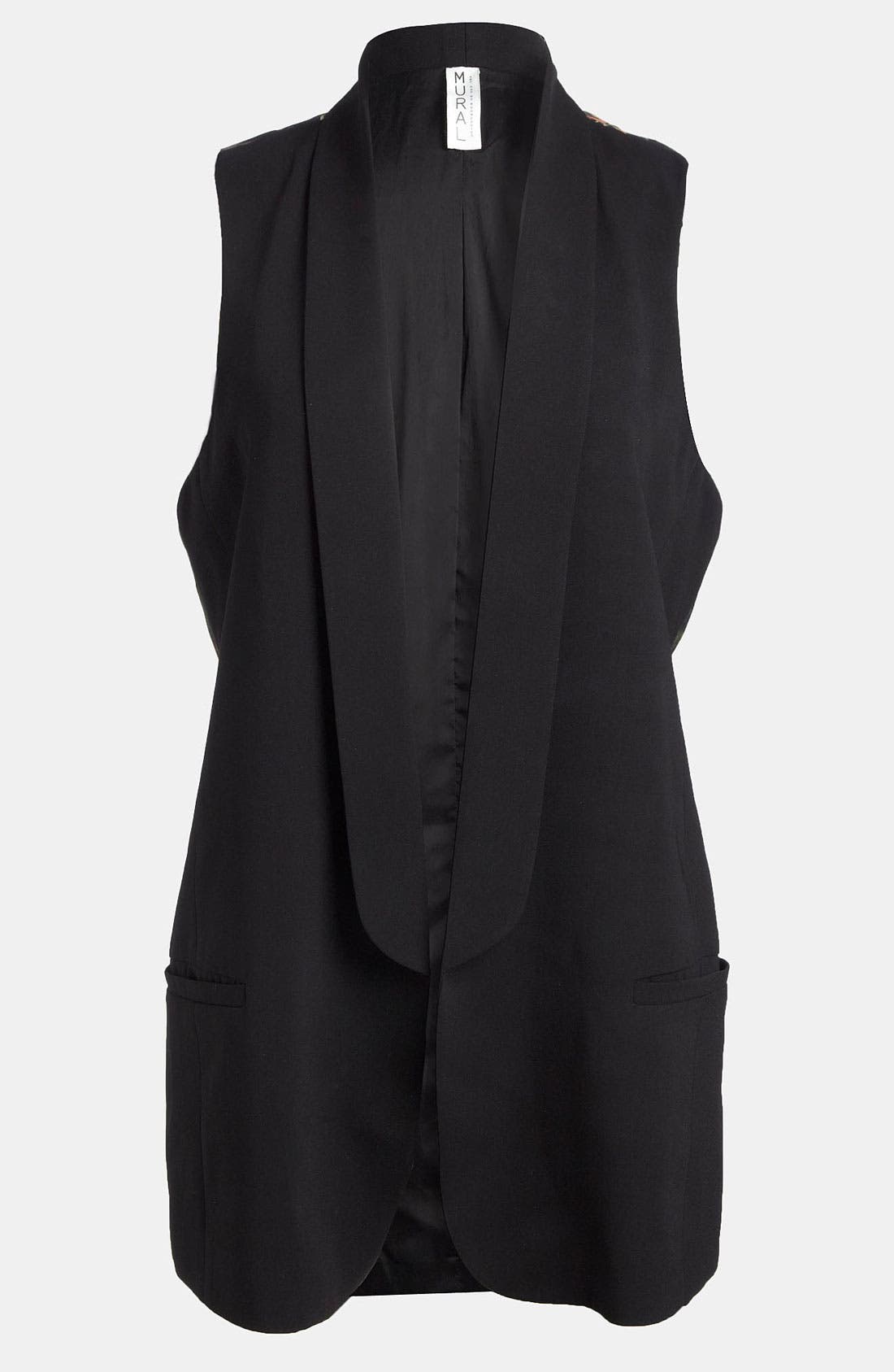 Mural Floral Print Tux Vest Nordstrom