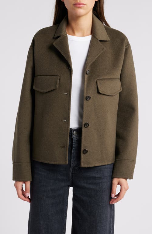 Rails Easton Cropped Wool-blend Jacket In Olive
