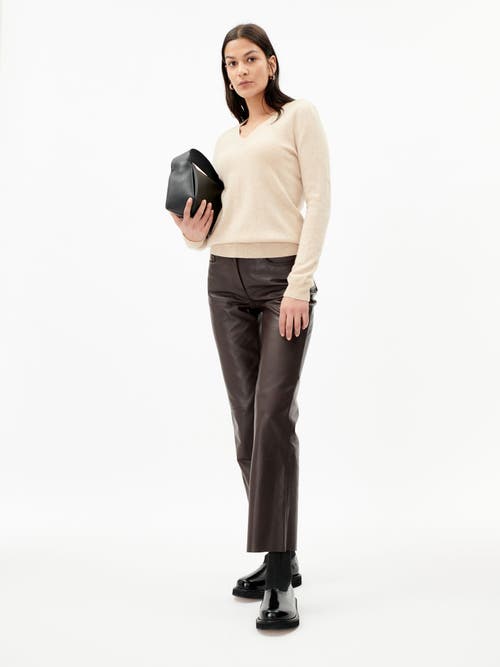Gobi Cashmere V-neck Sweater In Beige