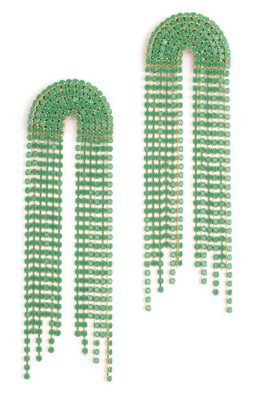 Deepa Gurnani Adina Bead Chandelier Earrings in Green at Nordstrom