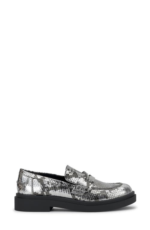 Shop Jessica Simpson Xuris Platform Penny Loafer In Chrome