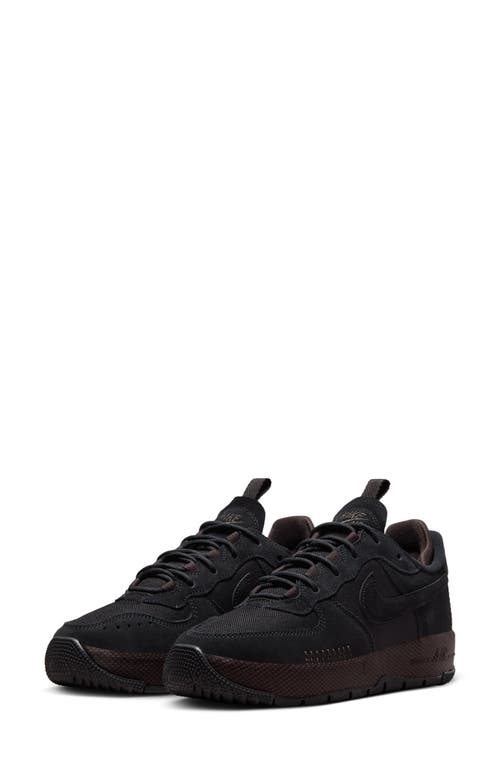 Nike Air Force 1 Wild Hiking Sneaker In Black/velvet Brown/cedar