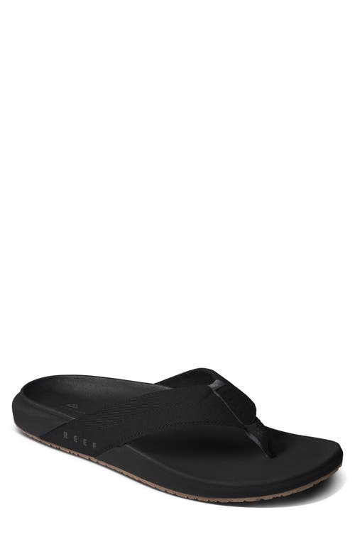 Reef The Raglan Flip Flop In Black/gum