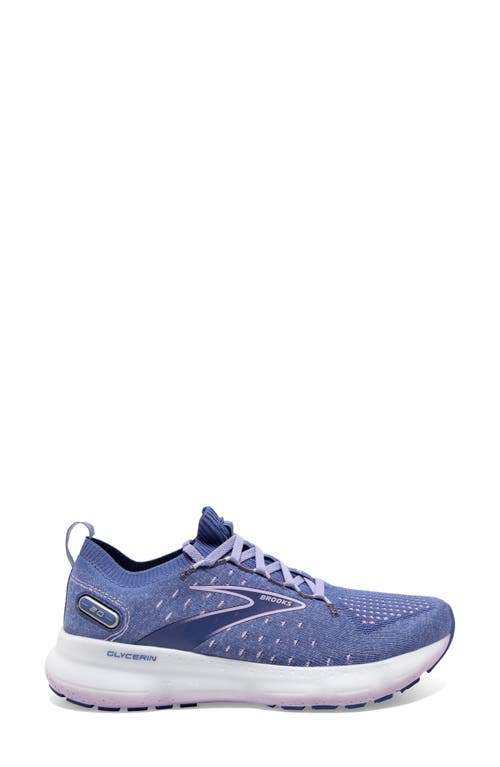 Shop Brooks Glycerin Stealthfit 20 Running Shoe In Blue/pastel Lilac/white