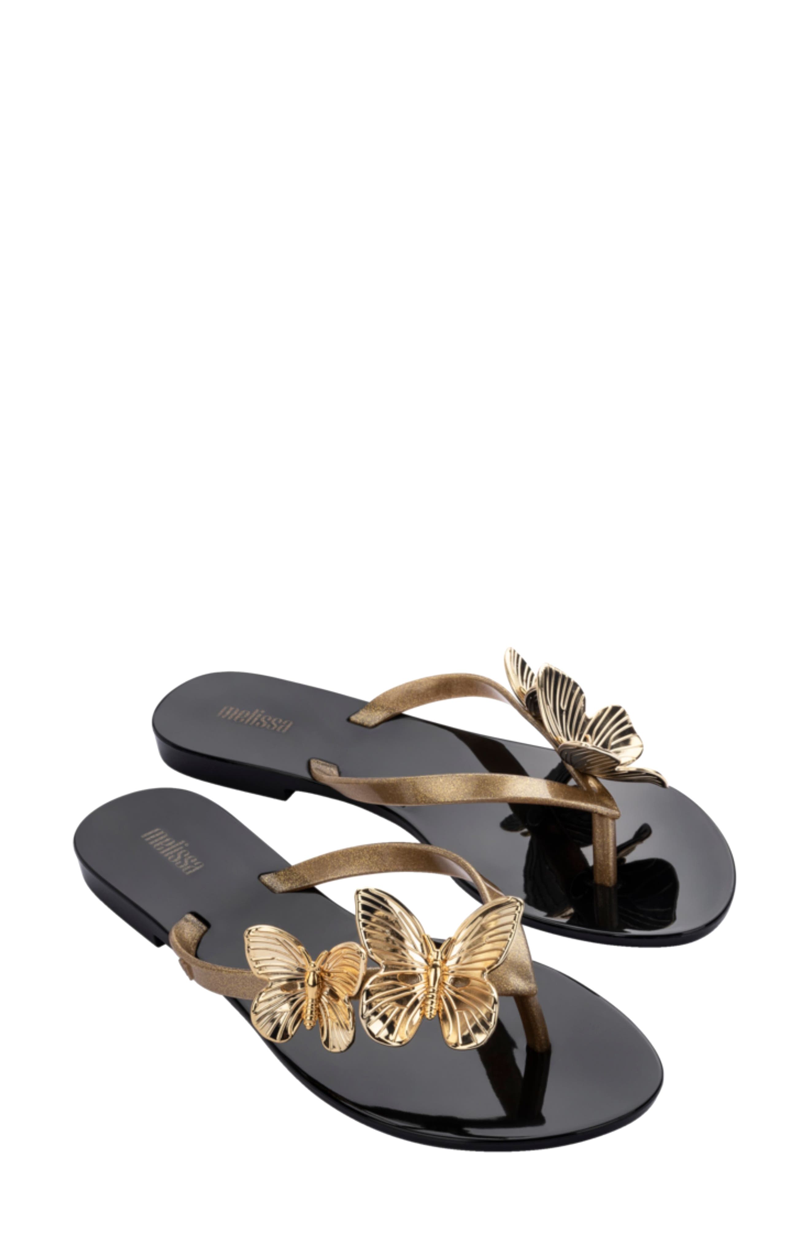 Shoes Sandals Flip-Flop Sandals Zara Flip-Flop Sandals gold-colored elegant 