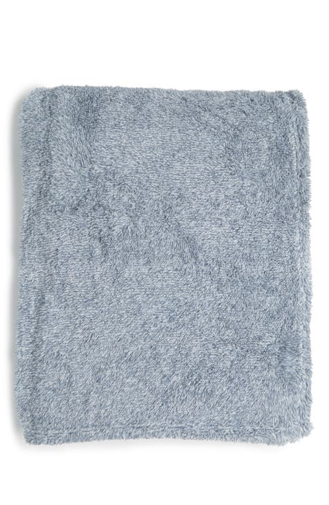 Feathered Chambray Throw Blanket