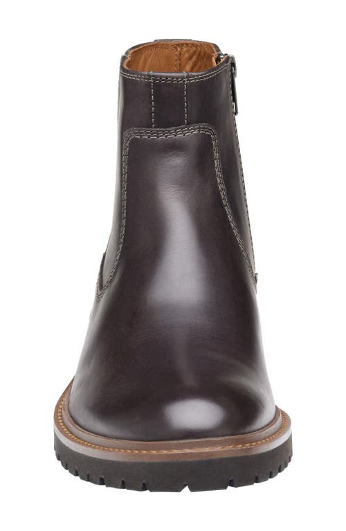 Shop Johnston & Murphy Barret Zip Boot In Charcoal Full Grain