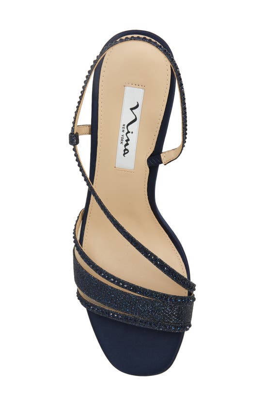 Nina Women's Abbi Asymmetrical Evening Sandals In New Navy