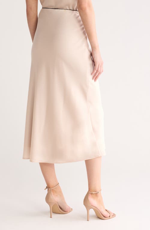 Shop Wayf Midi Slip Skirt In Oyster