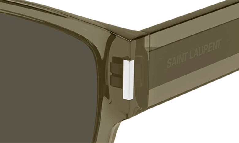 Shop Saint Laurent 54mm Square Sunglasses In Taupe