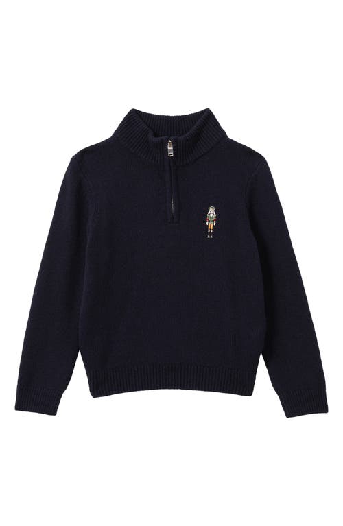 Reiss Kids' Arden Sr. Half Zip Sweater In Navy