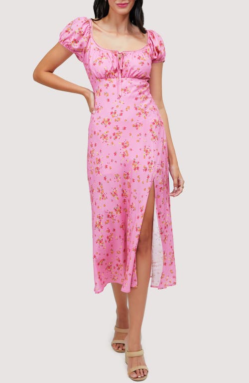 Lost + Wander Love Spell Floral Midi Dress In Pink